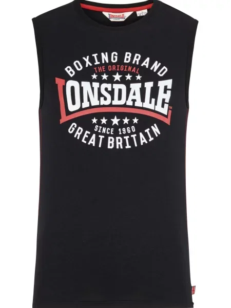 Majica Lonsdale brez rokavov črna