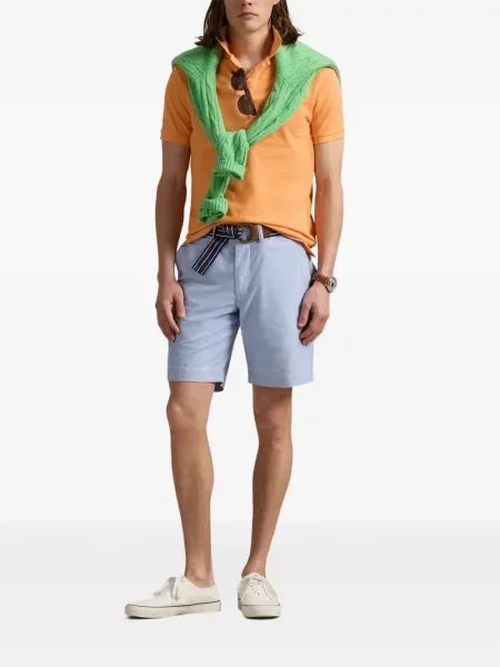 Tricou polo Polo Ralph Lauren cu dungi cu două rânduri de nasturi cu aplicații negru