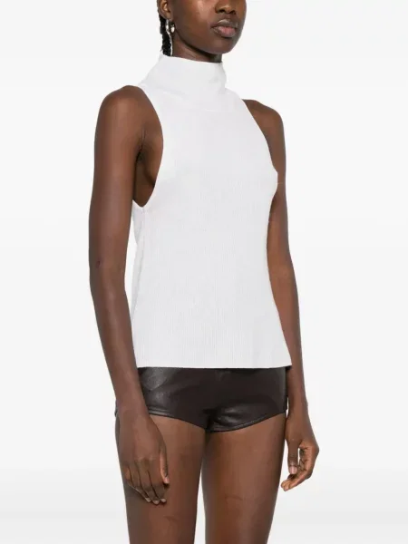 Kamizelka St. Agni prążkowana biała