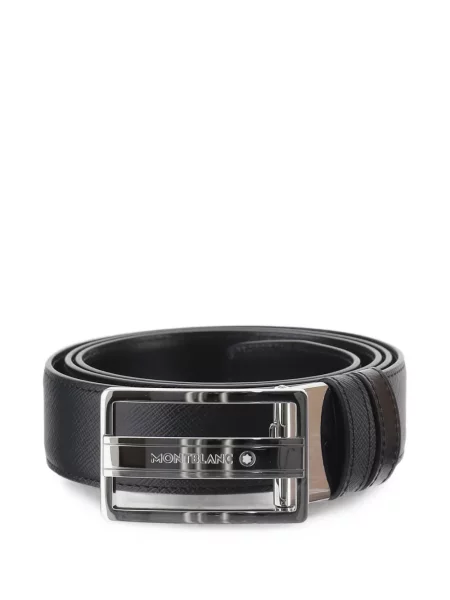 Reversibil curea Montblanc cu cataramă cu autograf negru