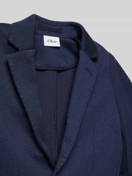 Marynarka o kroju regular fit z kołnierzem z połami S.oliver Red Label granatowa