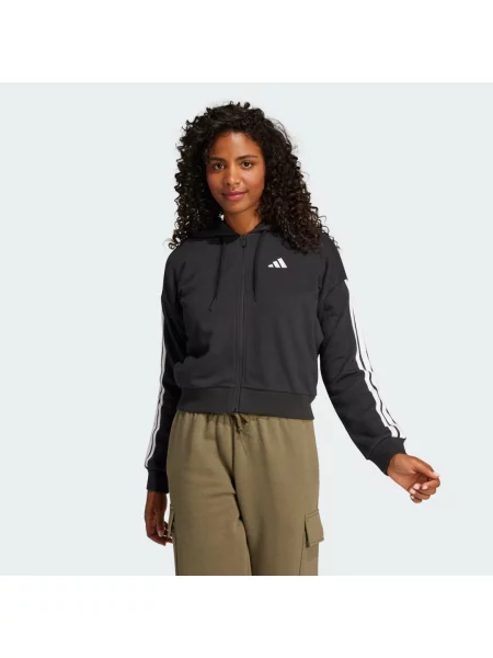 Adidas bluza Essentials z kapturem z aplikacją czarny