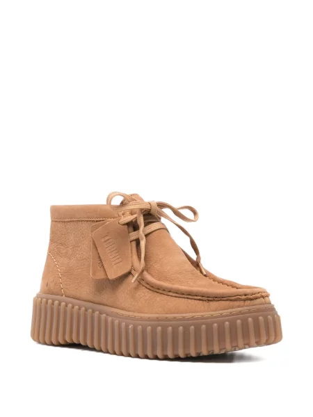 Sneakerși Clarks din piele de căprioară maro