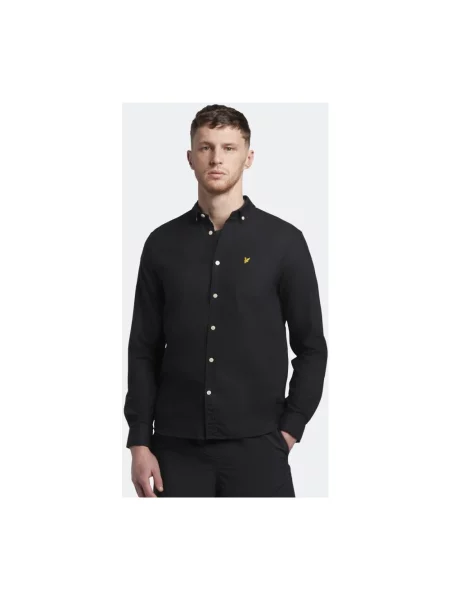 Lekka koszula Lyle & Scott z twillu czarna