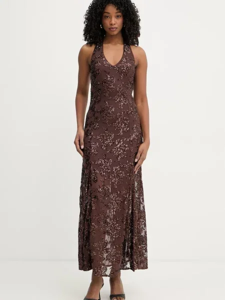 Twinset rochie evazată maro