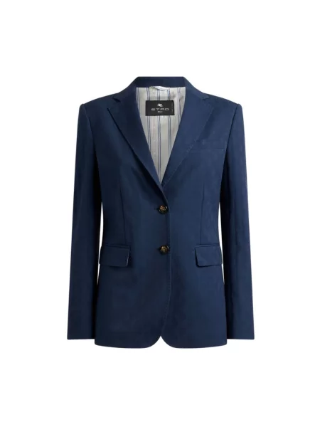 Marynarka Etro z wzorem paisley niebieska