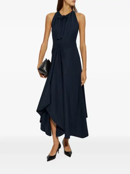Rochie Givenchy asimetrică cu legături albastru