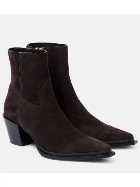 Cizme scurte Jimmy Choo din piele de căprioară maro