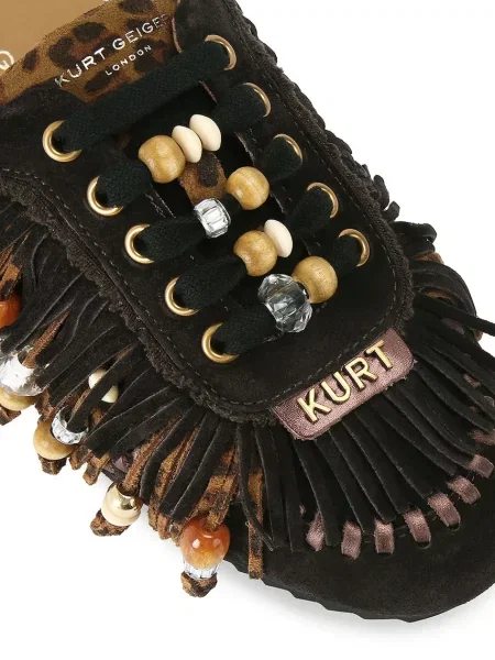Кожаные мюли Kurt Geiger London с бахромой