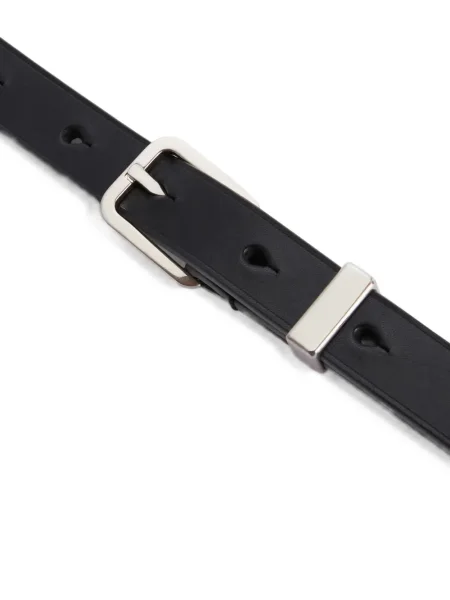 Curea Jil Sander din piele cu cataramă negru