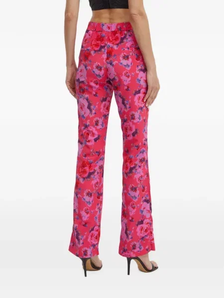 Pantaloni Morgan cu model floral cu imagine roz