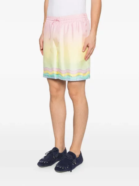 Pantaloni scurți Casablanca cu imagine cu gradient galben