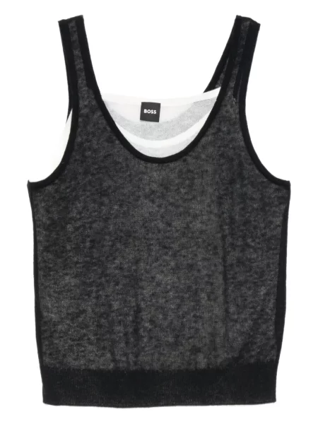 Top Boss transparente negru