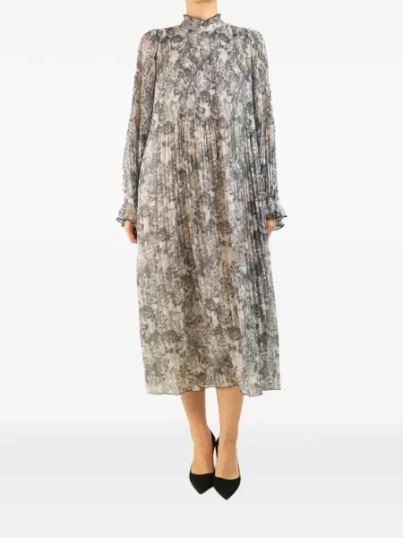 Rochie midi Ganni gri