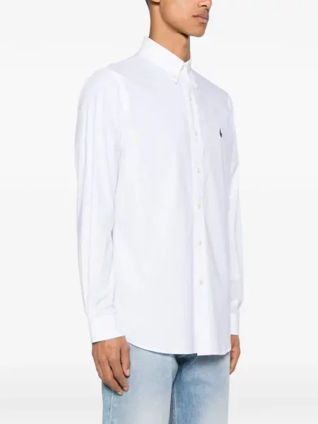 Polo Polo Ralph Lauren με κέντημα με στρογγυλή λαιμόκοψη λευκό