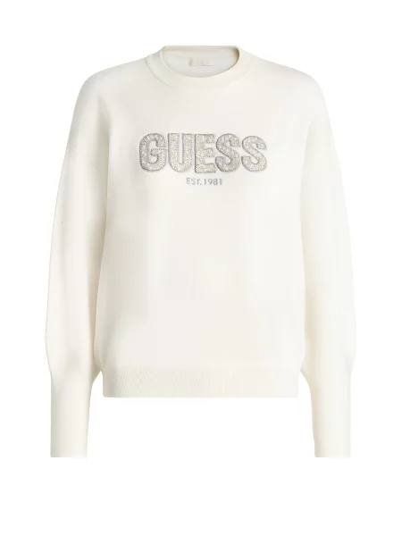 GUESS Pulover MADELINE crem / deschis gri