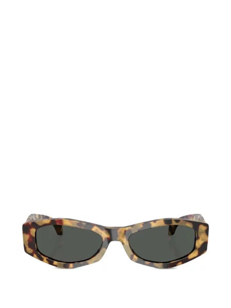 Ochelari de soare Versace cu imprimeu geometric maro
