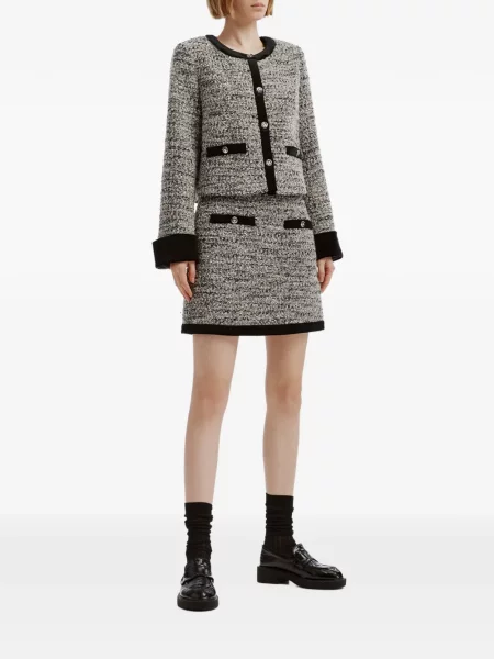 Fustă B+ab din tweed gri