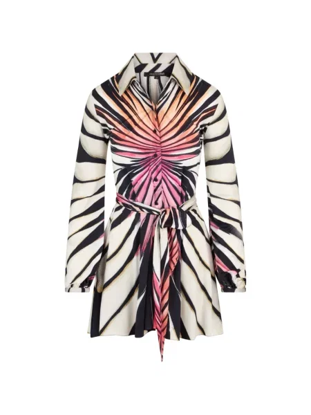 Rochie tip cămașă Roberto Cavalli cu imagine