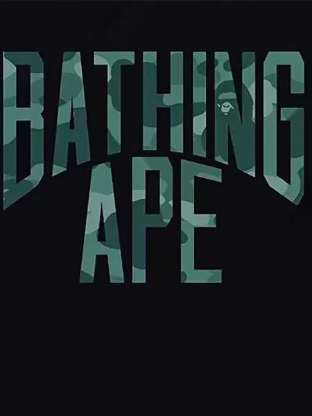 Μπλούζα A Bathing Ape® με αυτόγραφο μαύρο