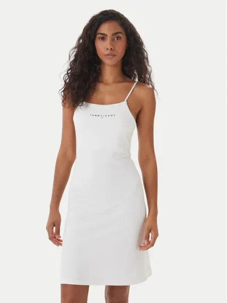 Tommy Jeans Rochie de zi Linear alb