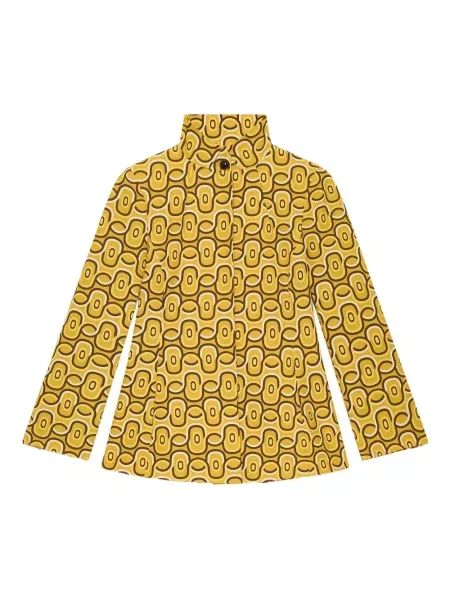 Cămașă Maliparmi cu imagine cu imprimeu geometric galben