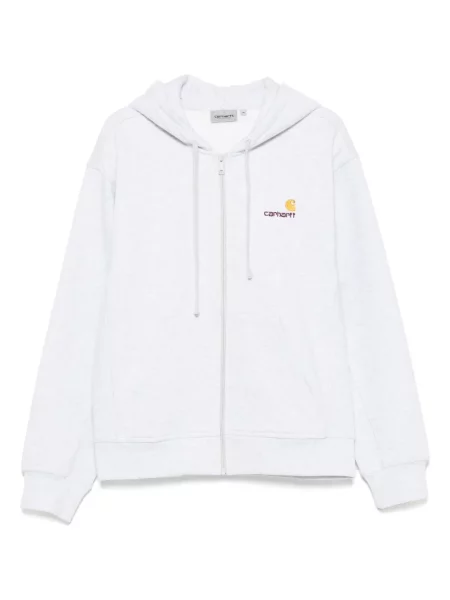 Hanorac cu glugă Carhartt Wip cu broderie gri