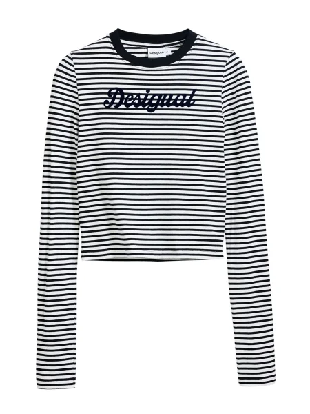 Desigual Tricou negru alb