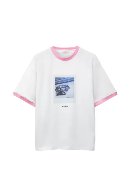 Tricou Versace din jerseu alb