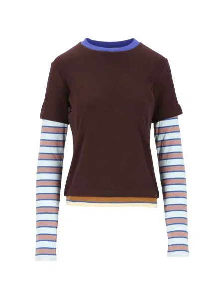 Lung tricou Staud maro