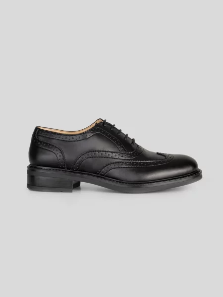 Solari Milano Pantofi cu șireturi Brogue' negru