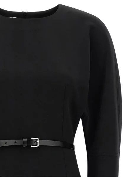 Cu centură rochie midi P.a.r.o.s.h. negru