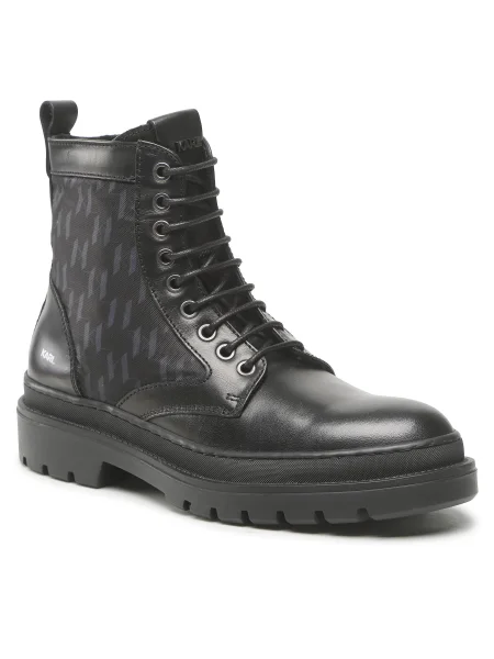 Botine Karl Lagerfeld din piele negru