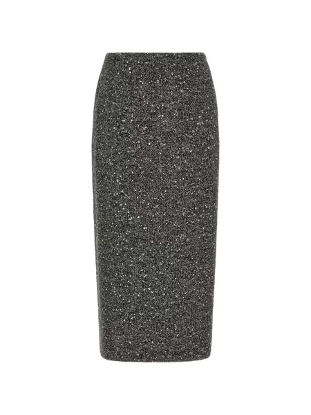 Bouclé fustă Valentino Garavani negru