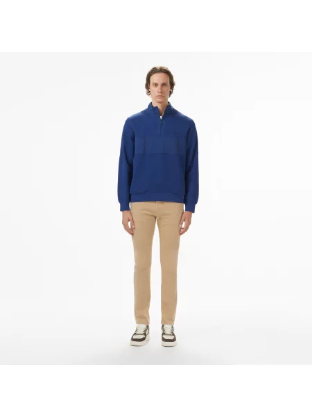 Lacoste Bluza Half Zip Classic Fit granatowa