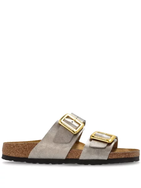 Papuci Birkenstock argintiu