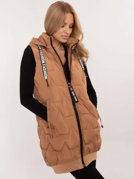 Vestă Fashionhunters maro