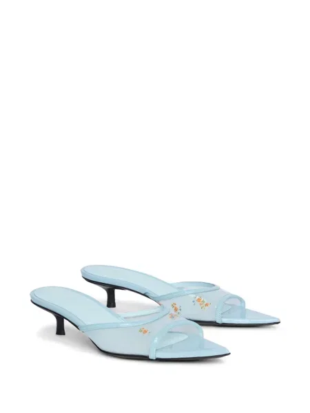 Sandale Msgm cu model floral cu imagine albastru