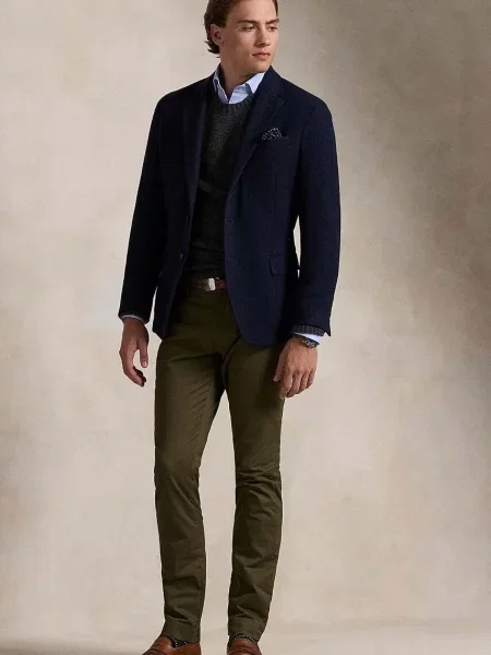 Polo Ralph Lauren pantaloni Slim Fit HDN Pant barbati cu fason chinos verde