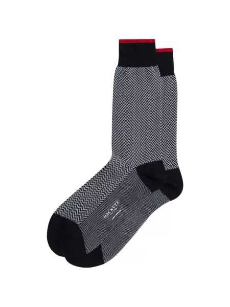 Șosete Hackett London din jacard cu model herringbone albastru