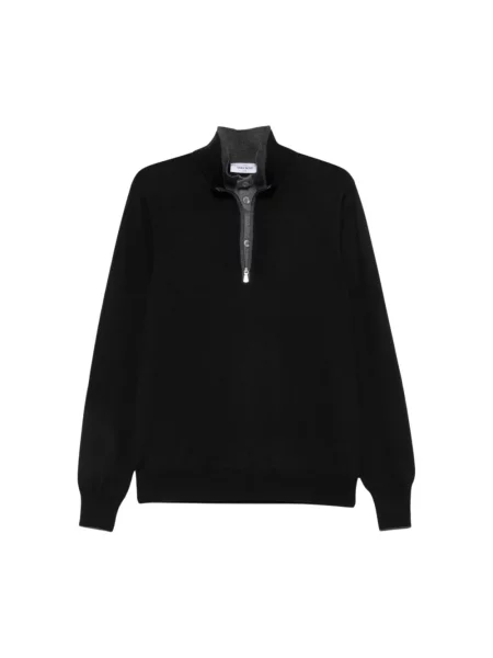 Sweter z golfem Gran Sasso czarny