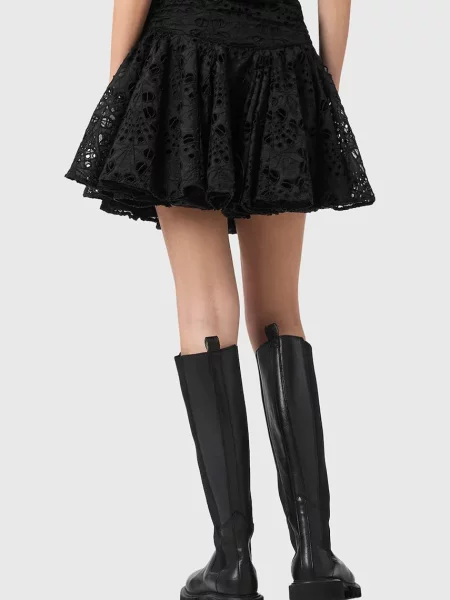 AllSaints fustă DOTTY negru