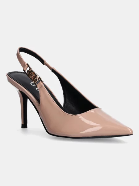 Обувки с тънък Guess NASSHA FLPNAS бежово