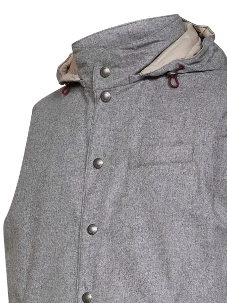 Vestă Brunello Cucinelli cu glugă gri