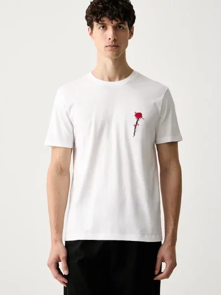 HUGO tricou pentru bărbați din Diflow alb