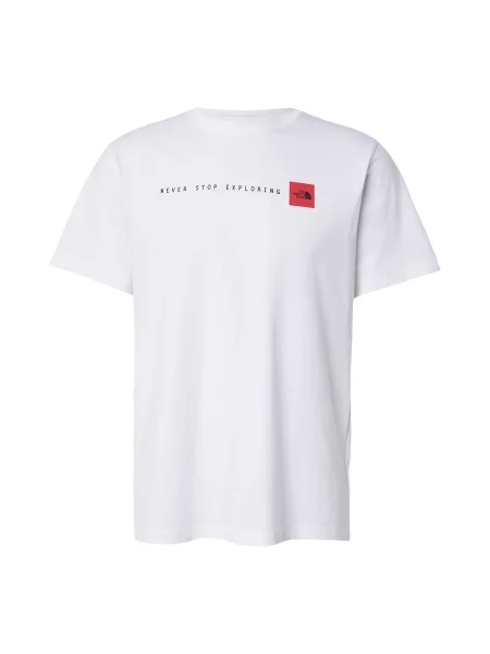 THE NORTH FACE Tricou NEVER STOP EXPLORING roșu / negru alb
