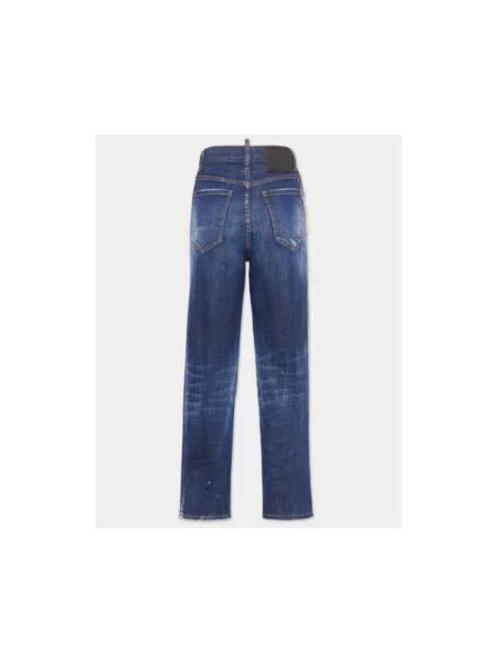 Jeansy Dsquared2 o skróconej długości niebieskie