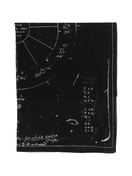 Šal Rick Owens s printom crna