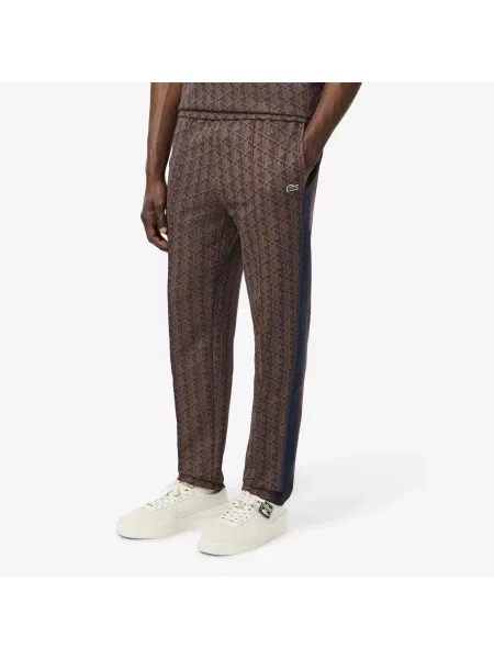 Lacoste Spodnie Dresowe Z Monogramem Paris fioletowy