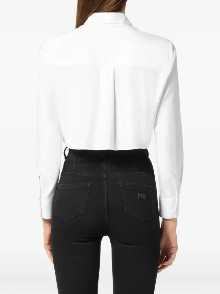 Cropp cămașă Philipp Plein alb